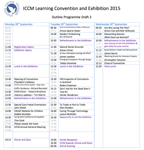 ICCM 2015 programme